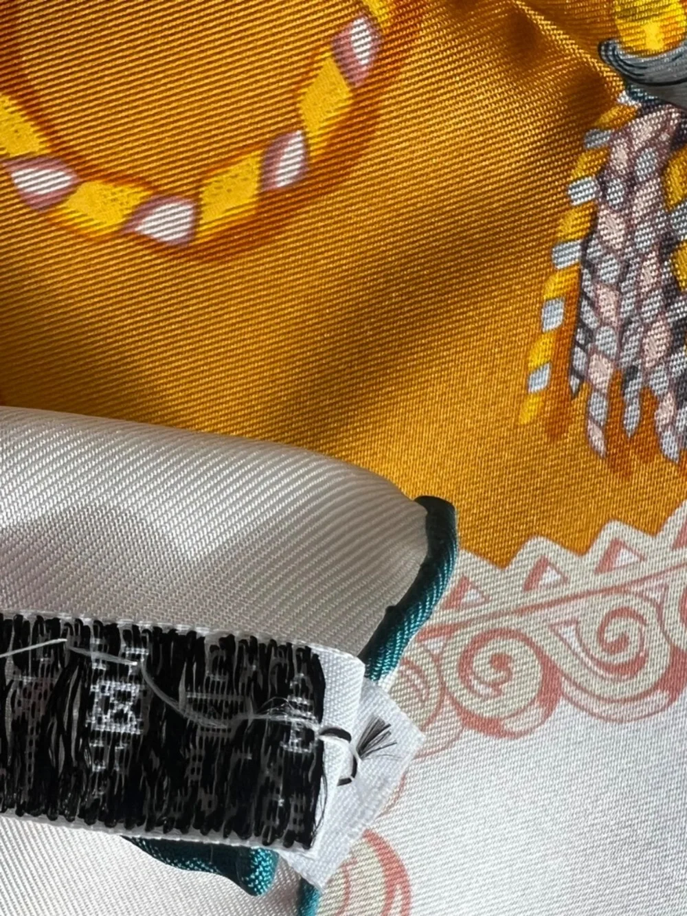 Authenticated Hermès Paris Pegase Silk Scarf, made in France